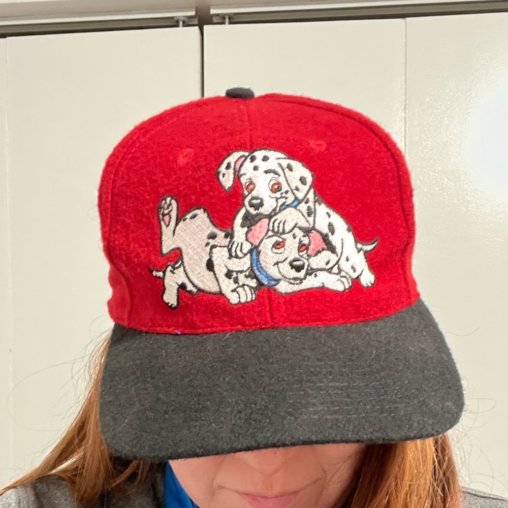 Vintage Disney Store 101 Dalmatians Red and Black Adjustable Baseball Hat